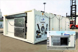 Cold storage container electrical sliding door