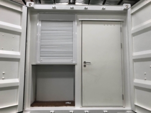 Prefab container office – door end design