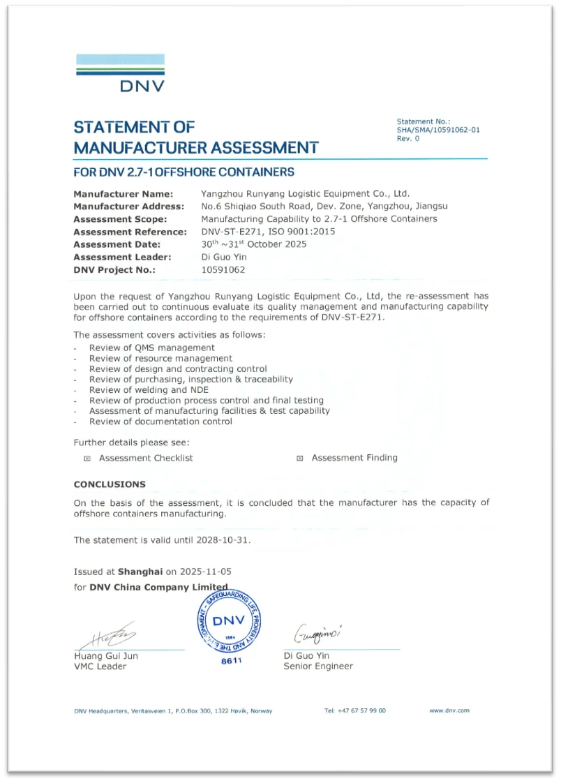 DNV Factory Approval