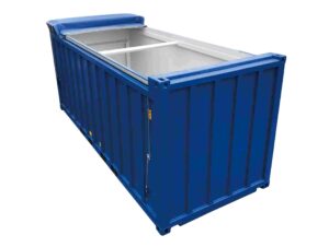 Open-top shipping container